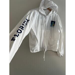 Vintage Florida Full Zip Tourist Hoodie Lightweight Cotton Size Small